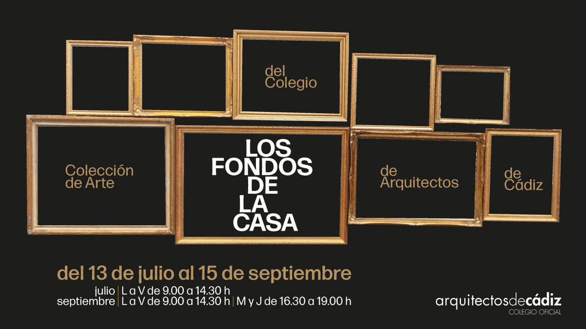 🖼 Hoy se inaugura la exposición #LosFondosdelaCasa – Colección de Arte del <a href="/COA_Cadiz/">COA Cadiz</a>

Abrirá la muestra el crítico de arte Bernardo Palomo, con su conferencia ‘El arte en la provincia de Cádiz. Una oferta de activos’.

📌 13 de julio, 20.00 horas
🔗 goo.su/Pl61WC