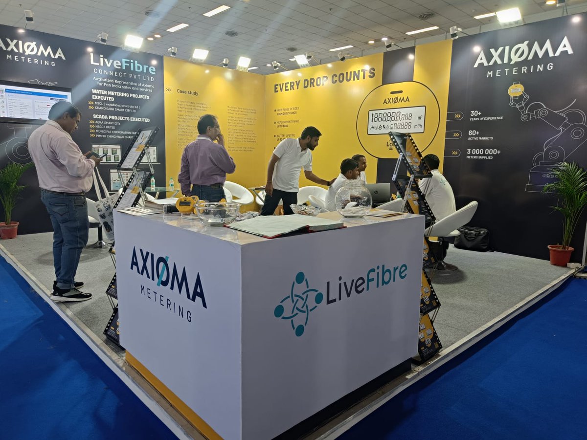 livefibre's tweet photo. Water Expo is going on
Don't miss out on the largest water expo for smart cities! join us in building a sustainable future. #watertechnology #smartcity #sustainability @sudeepdutt https://t.co/dQktFHTwk0