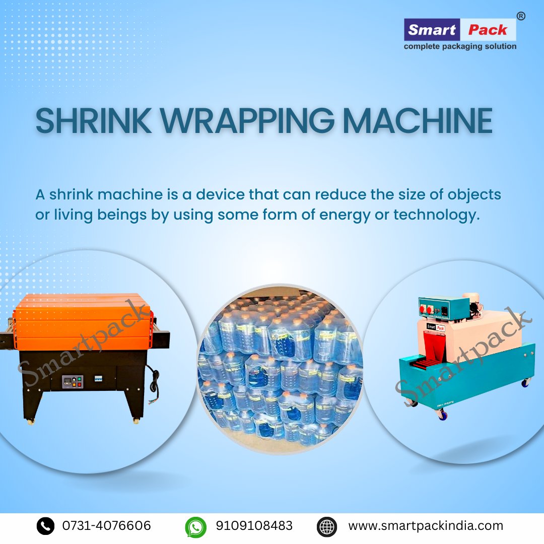 SmartPackIndia's tweet image. &quot;Say goodbye to packaging woes with our efficient shrink machine! 
#ShrinkMachine #PackagingSimplified #EfficiencyAtItsBest