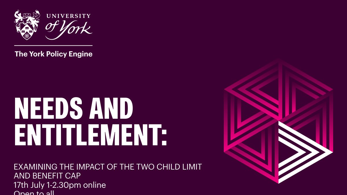 The York Policy Engine (@uoypolicy) on Twitter photo 📢 Webinar - still time to sign up. Join the Benefit Changes and Larger Families team to discuss their final report, sharing findings from 3.5 years of research into the two-child limit and benefit cap
<a href="/UniOfYork/">University of York</a> <a href="/ruthpatrick0/">Prof Ruth Patrick</a> <a href="/CPAGUK/">Child Poverty Action Group</a> <a href="/KateAndersen_/">Kate Andersen</a>
bit.ly/3JXEpFo 📢 Webinar - still time to sign up. Join the Benefit Changes and Larger Families team to discuss their final report, sharing findings from 3.5 years of research into the two-child limit and benefit cap
<a href="/UniOfYork/">University of York</a> <a href="/ruthpatrick0/">Prof Ruth Patrick</a> <a href="/CPAGUK/">Child Poverty Action Group</a> <a href="/KateAndersen_/">Kate Andersen</a>
bit.ly/3JXEpFo