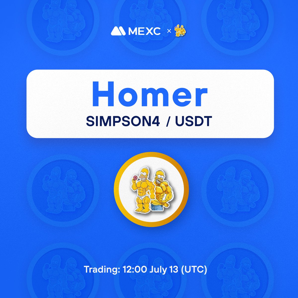 MEXC's tweet photo. Happy to announce that the @HomerSimpson_HS Kickstarter has concluded and #SIMPSON4 will list on #MEXC!
🔹Deposit: Opened
🔹SIMPSON4/USDT Trading: Jul 13, 12:00 (UTC)
Details: https://t.co/HsDSUr9J1E https://t.co/0s2CXDSVTQ