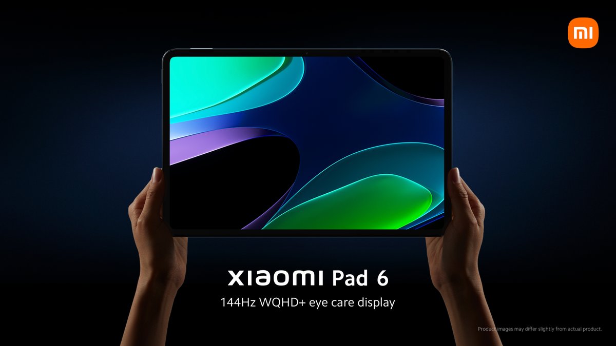 Xiaomi's tweet image. WQHD+ eye care display👀 and Quad speakers🔊 will offer a comfortable immersive experience with #XiaomiPad6. #BuiltForWork #DesignedForEase 

Learn more: s.mi.com/gWLzVM76