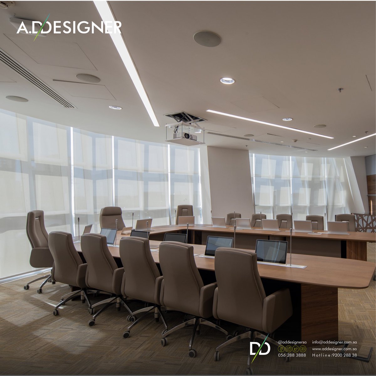 ADDesignerSA's tweet image. تصميم داخلي لاحد غرف الاجتماعات لمشروع برج سبيماكو الدوائية
مساحة المشروع : 15400ملمزيد من الاستفسارات تواصل معنا علي : 966920028838+
#your_design_destination
#addesigner
#interiordesign
#مساحات_عمل