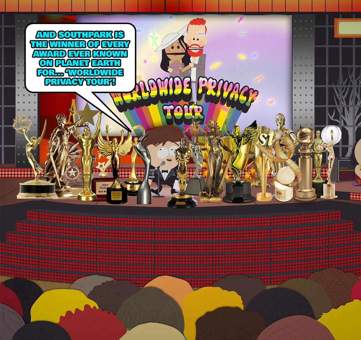 Southparks 'Worldwide Privacy Tour' receiving every award and trophy ever known to humankind on planet Earth!!🤣
#SouthPark #WorldWidePrivacyTour #MeghanMarkleIsAConArtist #SussexFrauds #sussexbabyscam #harrygotscammed #HarryAndMeghanAreFinished #HarryandMeghanAreAJoke #markled