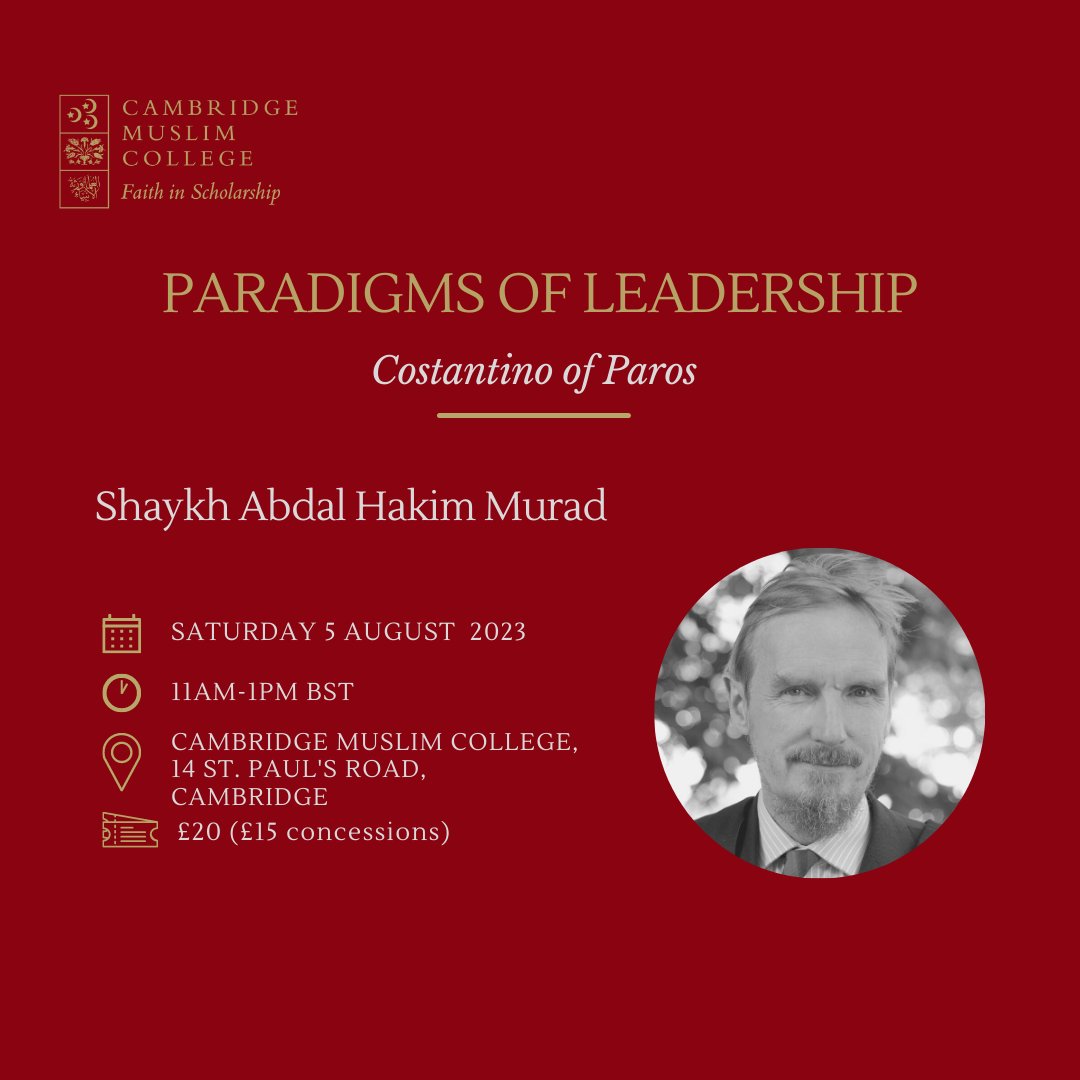 CMC_Cambridge's tweet photo. Discover inspiring figures in Islamic history as we share their stories & lessons in our popular Lecture Series #ParadigmsofLeadership.
🔍 This time we learn about Costantino of Paros: a Greek convert interrogated by the Inquisition in Malta in 1638.
🎟️ https://t.co/TtGXLlEaIJ https://t.co/hyV643AgZr