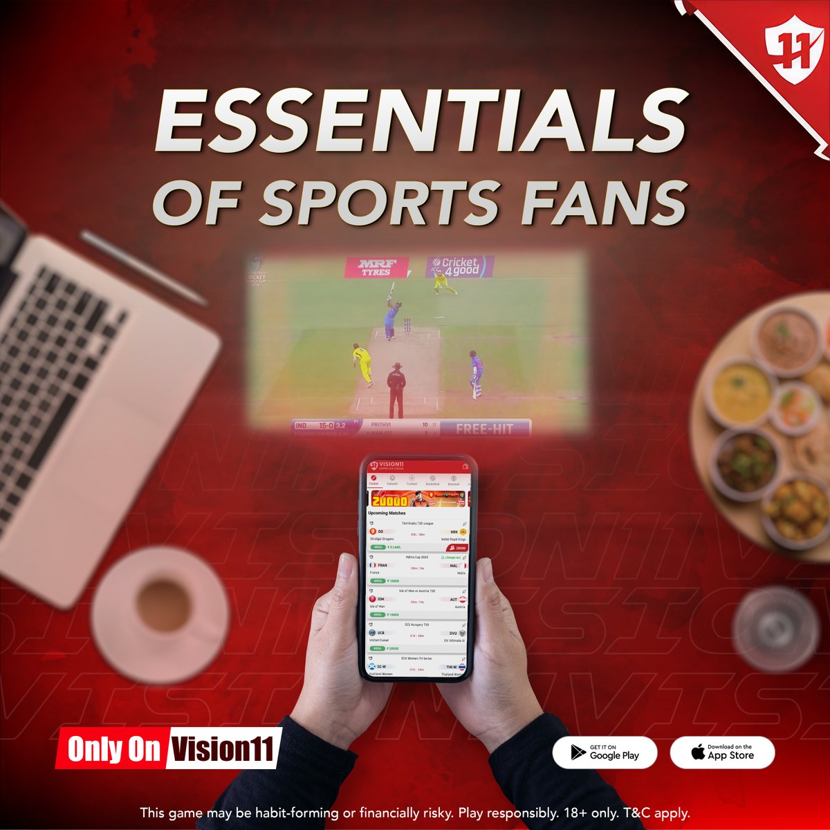Vision11ofc's tweet photo. Are you set with all of your essentials today?π²π₯
Just like the game #Vision11,
Benefits are also big here.π°π°
Download @Vision11ofc Now!
.
.
.
.
#Vision11 #Vision11official #SportsFan #SapnoKaVision #IskiJhalakSabseAlag #FantasySportsApp #LowestFee #referandearn https://t.co/M4OuJJ6HyP
