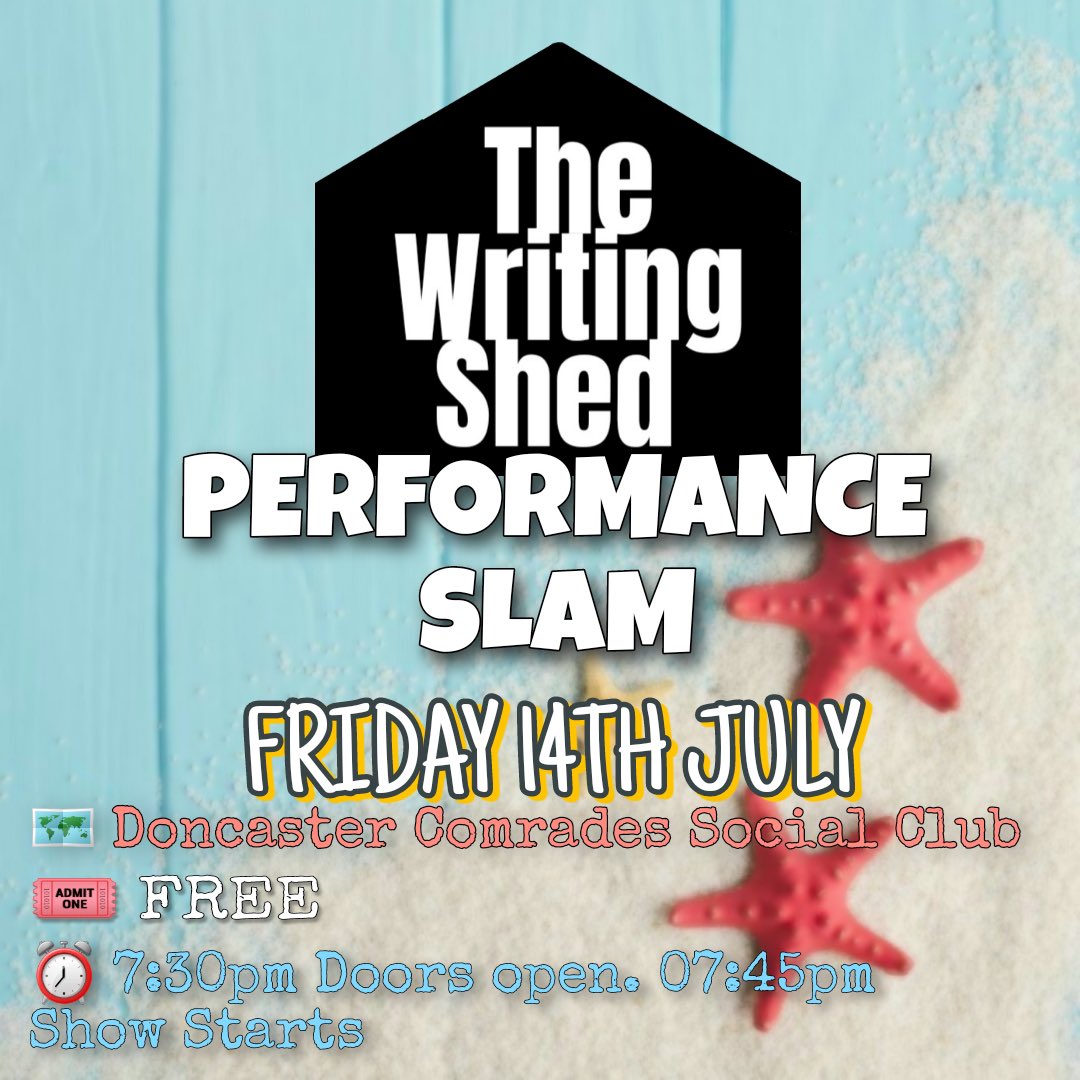 Only one more day to go until <a href="/ShedWriting/">The Writing Shed</a> Summer Slam!

Can’t wait to perform new writing ‘Just About Managing’ by <a href="/Amyrbh1/">Amyrbh_</a> with <a href="/FlatleyKellie/">kellie flatley</a>! 🙌 

📆 Friday 14th July 2023 at 7:45pm
(doors open at 7:30pm) at Comrades Club Doncaster 
🎟️ Free
