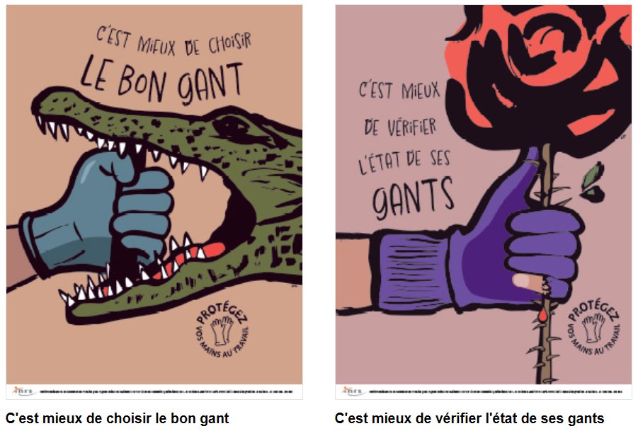 🆕C’est mieux de choisir le bon gant🥊protégez vos mains au travail ‼️ Découvrez nos 4⃣ nouvelles affiches pour sensibiliser les #entreprises à l’importance de choisir des gants adaptés à l’utilisation qui en sera faite👉inrs.fr/actualites/aff…