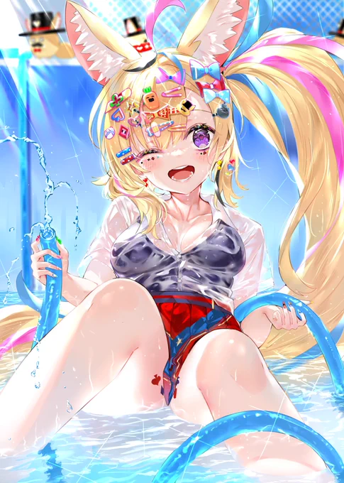 プール開き!!! #絵まる