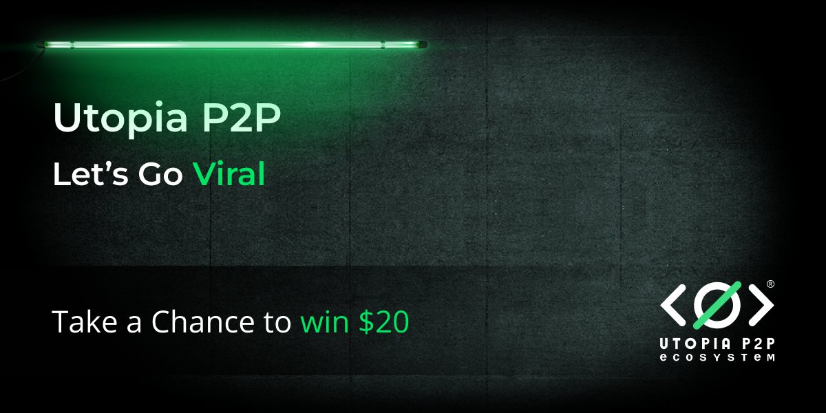 📢#UtopiaP2P announces its #CRP distribution campaign📢
🎉Take part in the Let’s Go Viral campaign

🔶Follow <a href="/UtopiaP2P/">Utopia P2P</a>
🔶RT &amp; tag 3 friends
🔶Join t.me/utopiachatoff 

🎁 20 Random winners and $20 each
🕑Draw time: July 19th
#UtopiaP2P #privacy #anonymous  #giveaway
