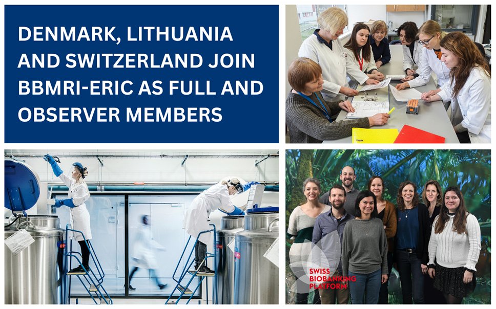 BBMRIERIC's tweet photo. 📰 Great news: Denmark, Lithuania and Switzerland have been officially confirmed as members of BBMRI-ERIC.🥳

Lithuania and Switzerland moved from Observers to full Members and Denmark joined as an Observer.

🔗 Read the full story and country profiles: https://t.co/EpxIp8VRn3 https://t.co/So8X6EWrFE