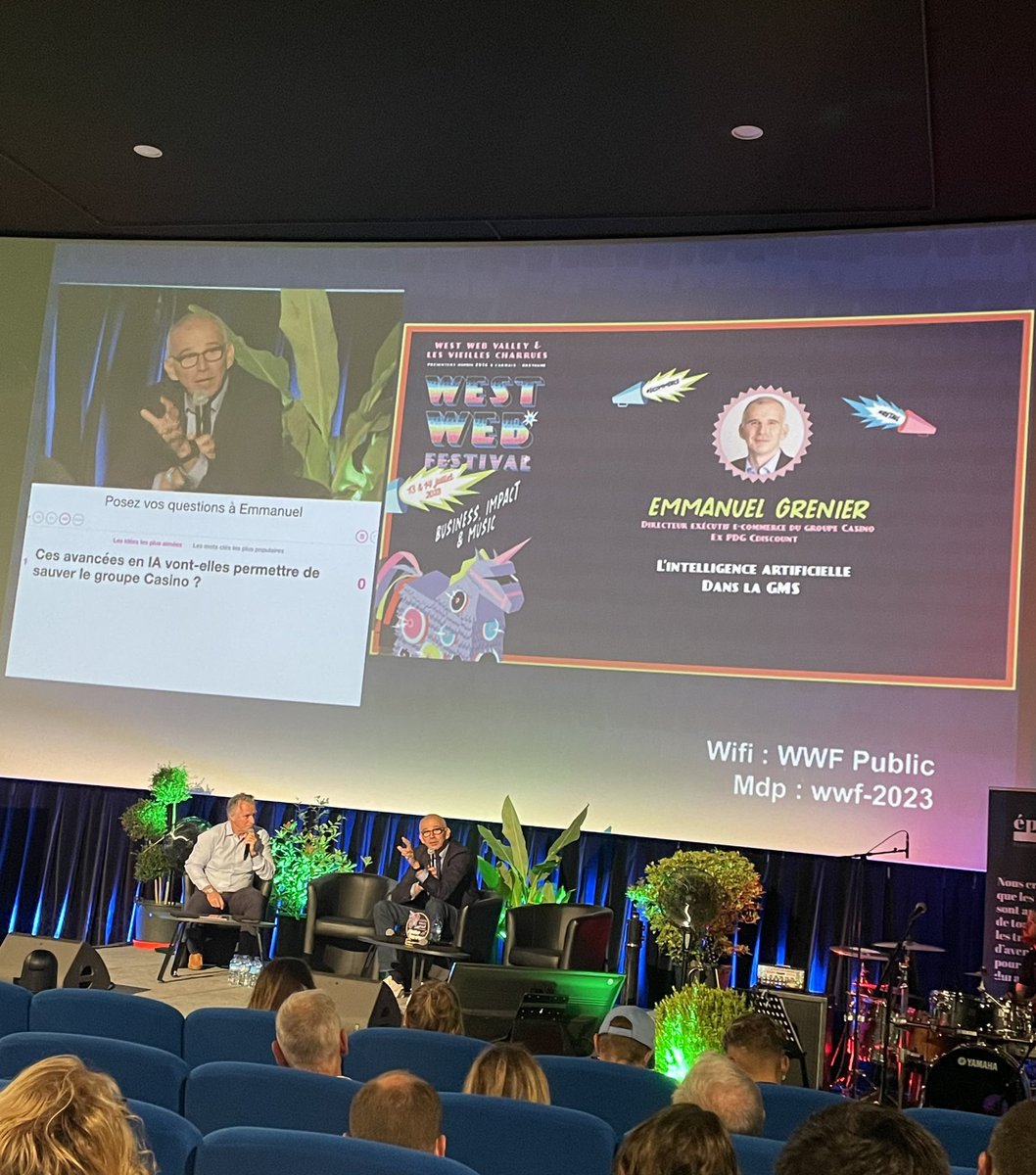 #westwebfestival Emmanuel Grenier, directeur exécutif #ecommerce <a href="/Groupe_Casino/">Groupe Casino</a> 
2 sujets pour faciliter la collaboration grands groupe et #startups : un bac à sable avec des API, un cadre juridique simple
@West_Web_Valley