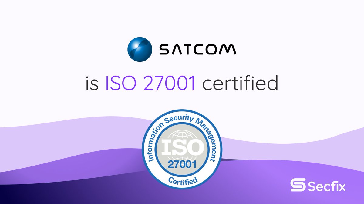 Secfix (@heysecfix) on Twitter photo 🚀 We are proud to announce that <a href="/SatcomIntAG/">Satcom International AG</a> , our software partner based in Switzerland and Portugal, has achieved ISO 27001 certification! Congrats to the whole Satcom team!!! 🎉 #Satcom #Secfix #ISO27001 #DigitalTransformation #Cybersecurity #Innovation #Infosec 🩷 🚀 We are proud to announce that <a href="/SatcomIntAG/">Satcom International AG</a> , our software partner based in Switzerland and Portugal, has achieved ISO 27001 certification! Congrats to the whole Satcom team!!! 🎉 #Satcom #Secfix #ISO27001 #DigitalTransformation #Cybersecurity #Innovation #Infosec 🩷