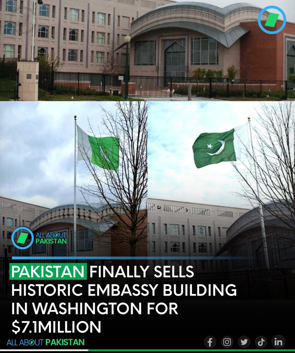 Pakistan1irst's tweet photo. Pakistan finally sells historic embassy building in Washington for $7.1million.

 #AssetsForSale https://t.co/QEoG93zUiV