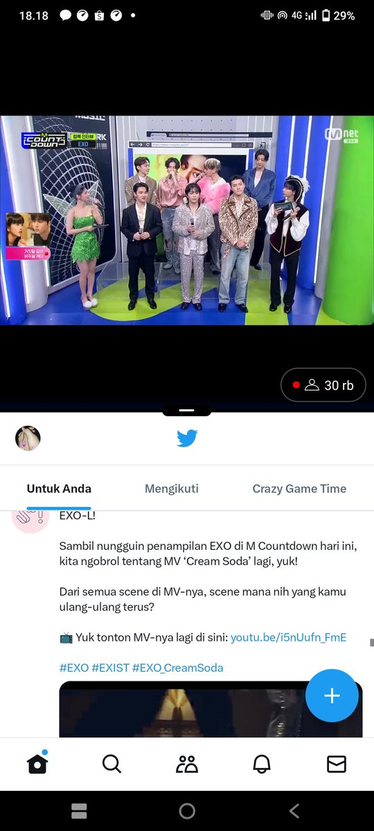 Stream sambil scroll tl #EXO #CREAMSODA