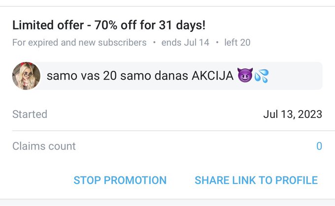 Akcija samo danas za vas 20💋 castim zbog brutalnog LIVEa ❤️ https://t.co/cabo5SHFWC https://t.co/VCw<a href="/tag/rt"class="tags"><span>#rt</span></a><a href="/tag/retwet"class="tags"><span>#retwet</span></a><a href="/tag/retwit"class="tags"><span>#retwit</span></a>