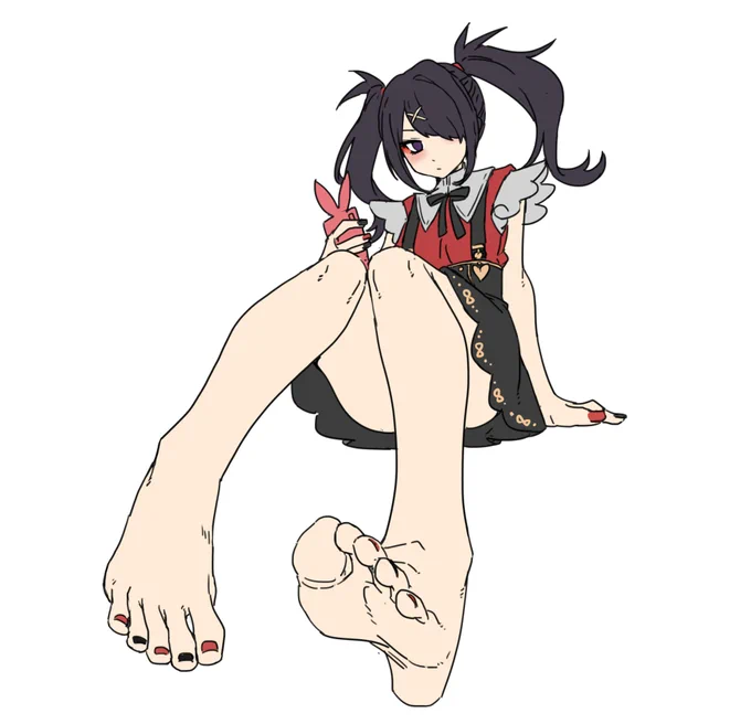 あめちゃん途中#一日一裸足絵 