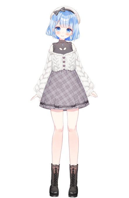 「blue hair white sweater」 illustration images(Latest)｜3pages