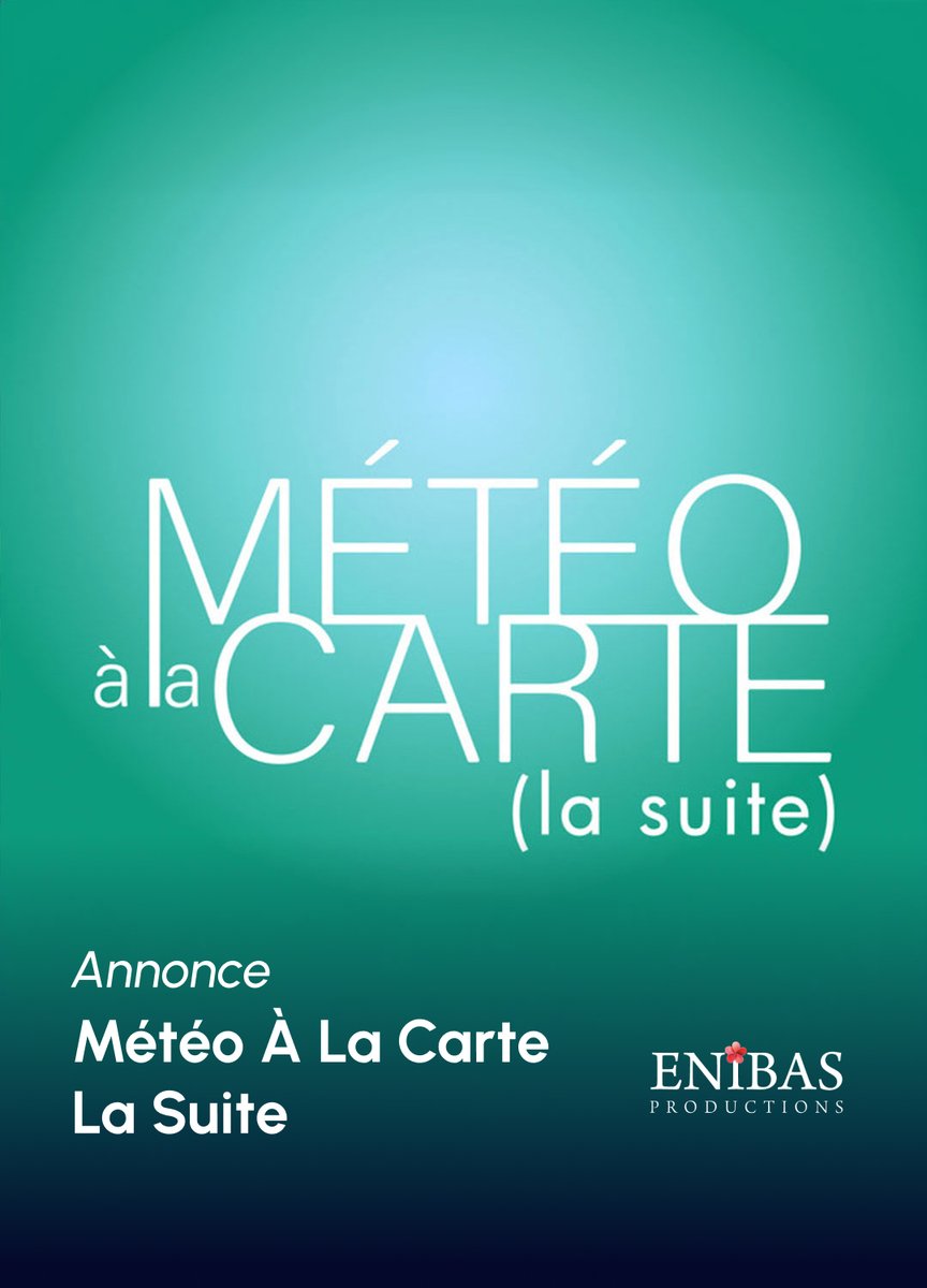 Satisfaction_tv's tweet photo. @Enibas_Prod
Après une saison 12 record, @Meteoalacarte sera suivi d’un nouveau rendez-vous en direct : Météo A La Carte (La Suite).
👉Du lundi au vendredi, @laurent_rmjk et #MarineVignes vous proposeront des reportages placés sous le signe de l’évasion... https://t.co/csCUimT1R6