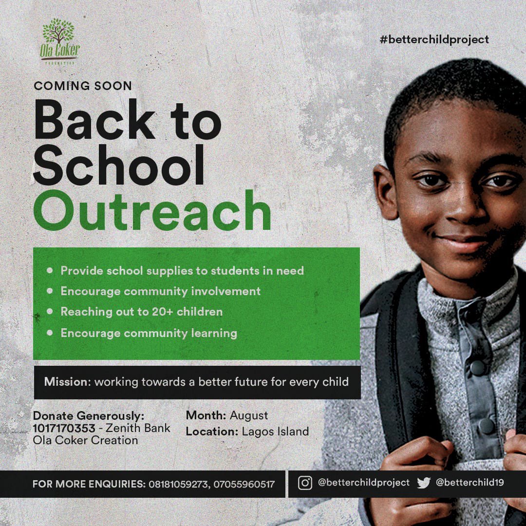 Imagine a child's face lightning up with joy as he or she holds a brand new backpack, filled with the tools that will open doors to their dreams. This is the vision that drives us as we announce our upcoming #BackToSchool