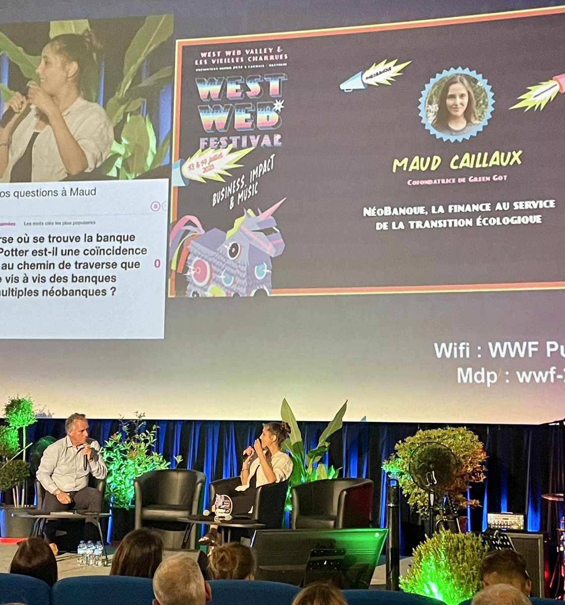 #westwebfestival <a href="/Maud_Caillaux/">Maud Caillaux</a>, co-founder <a href="/Green_Got_/">Green-Got</a>, parle des projets financés dont une initiative avec <a href="/EcoTree_contact/">EcoTree_France</a> pour reboiser les terrains dévastés lors de l’incendie de 2022 dans les Monts d’Arrée
@West_Web_Valley