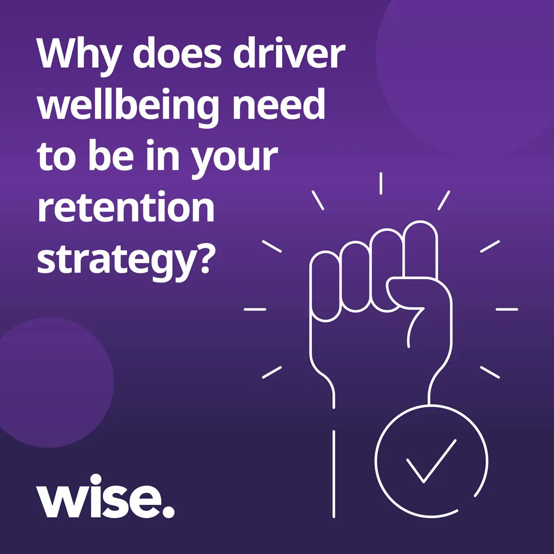 🎯 Looking to nail the driver retention strategy of your delivery business? Here's how you can focus on driver well-being.

At first glance, supporting your drivers' mental and physical well-being may seem difficult - but this is no longer the case! 

#DriverWellbeing #Wise
