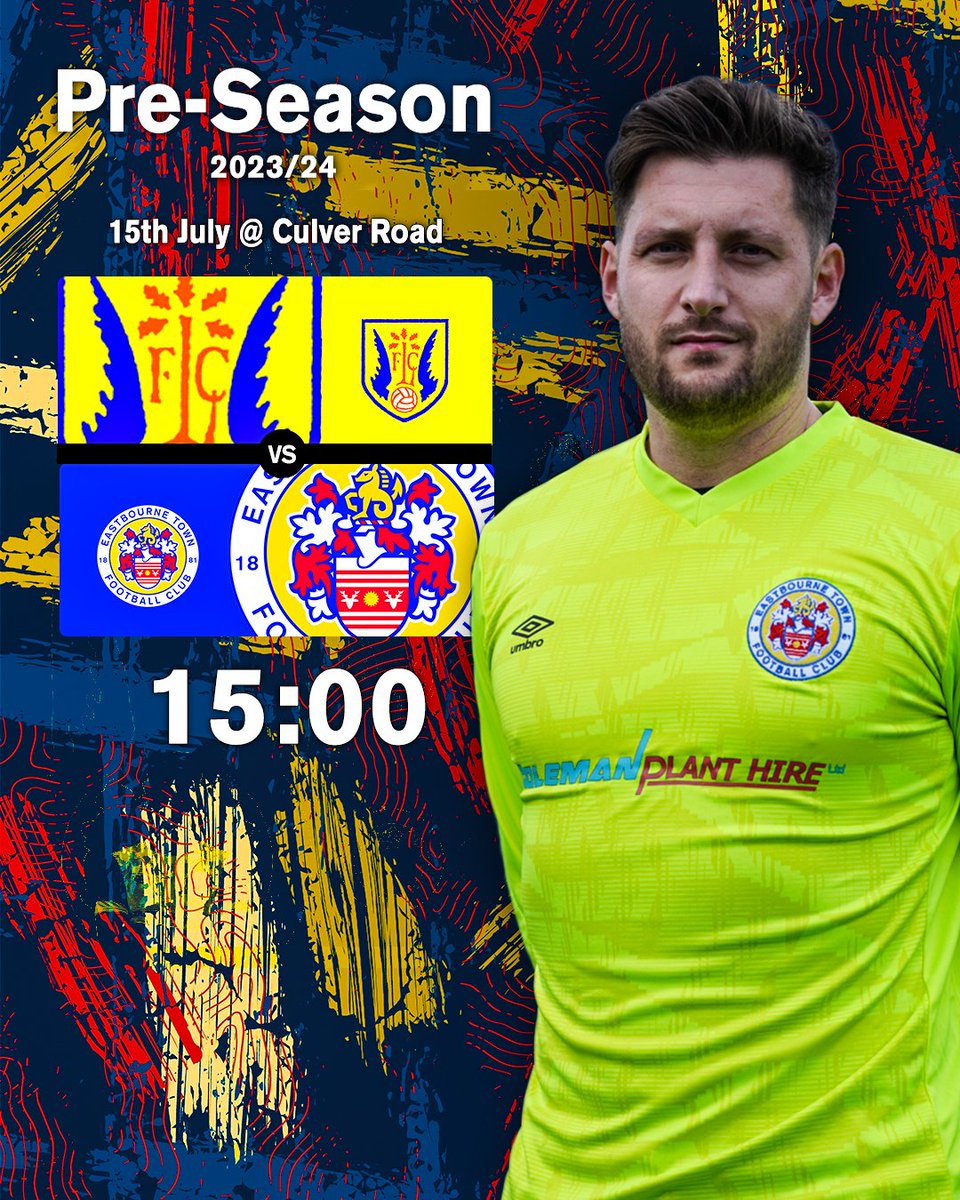 eastbournetfc's tweet photo. On Saturday we continue our pre-season preparations with a friendly against Isthmian South East's @LancingFC 🟡🔵 https://t.co/ejo8b7mJxv