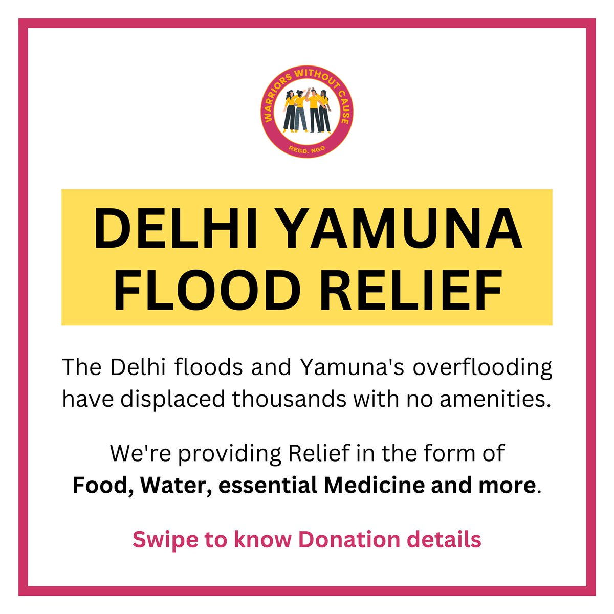 wwcngo's tweet photo. We need your Help 🚨 Calling on organisations and individuals you can help us provide relief to the affected individuals. Please DM us!

Our team is on ground doing what we can. https://t.co/9yw5Fo9wpA