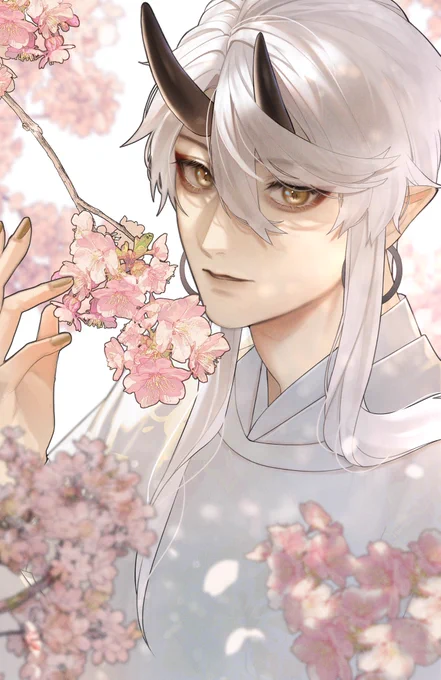 【桜】 過去絵リメイク  #鬼蓮烏譚