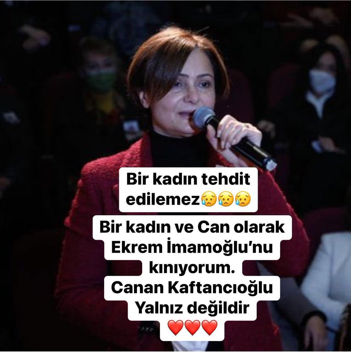 Kadınlara sürtük ,kızmıdır kadınmıdır gibi söylenen cümleler sağ zihniyet e aittir <a href="/ekrem_imamoglu/">Ekrem İmamoğlu</a> imamoğlu da sağ zihniyet te olduğu için Canan Kaftancıoğlu na erkek olsa nasıl konuşacağımı biliyorum demiştir CHP de sağ yoz siyaset istemiyoruz #cananbizimcanımız