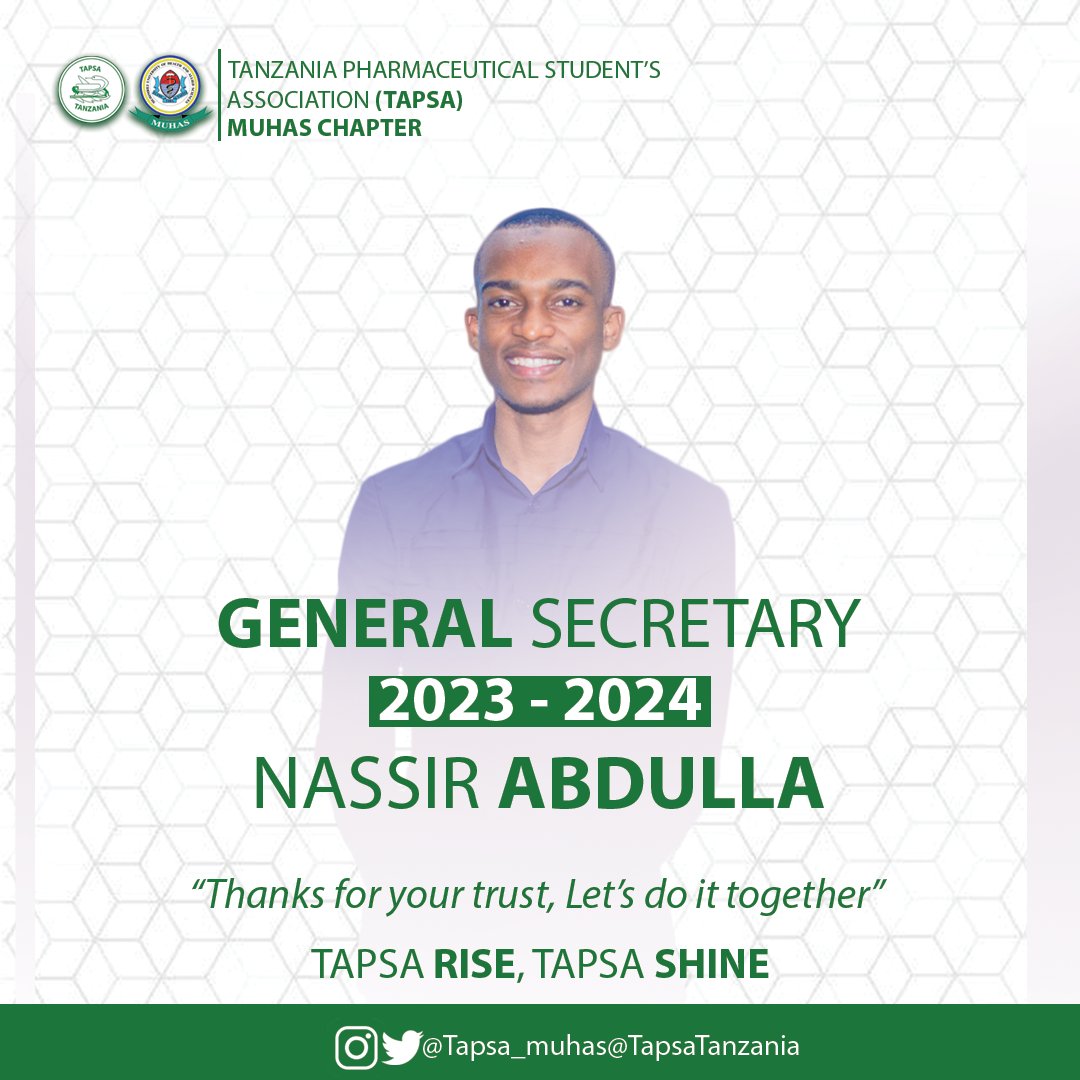 I pledge to take <a href="/tapsamuhas/">TAPSA-MUHAS</a> to greater heights.