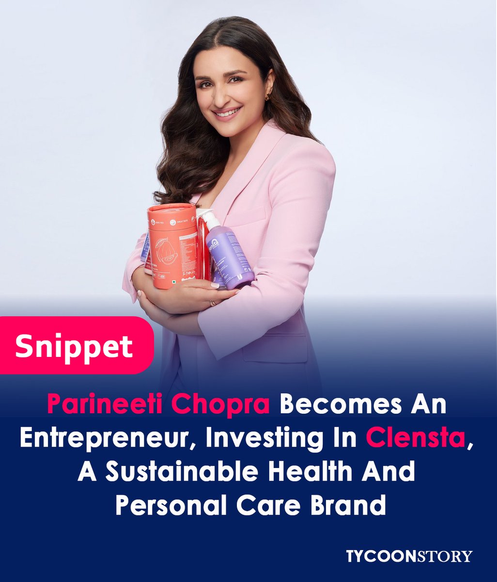 Actress Parineeti Chopra joins forces with Clensta as a minority stakeholder, adding her support to the brand's eco-friendly health and personal care products
#technology #InvestmentGoals #EthicalBrand #projects #cosmetics #SustainableLiving #UniqueProducts @buyclensta