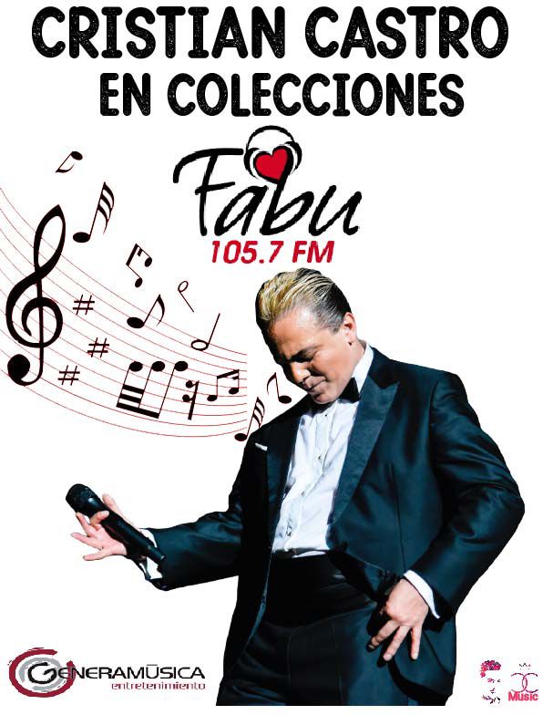 Hoy en <a href="/RadioFabu/">Fabu105.7</a> media hora de canciones de <a href="/CristianCastro/">Cristian Castro</a> en #ColeccionesFabu Escucha por fabu.com.ec 8 AM Ecuador  10 AM Argentina  #CristianCastro <a href="/alanisyuenchong/">Alanis Yuenchong</a> <a href="/CCastro_Music/">CristianCastro_Music</a>