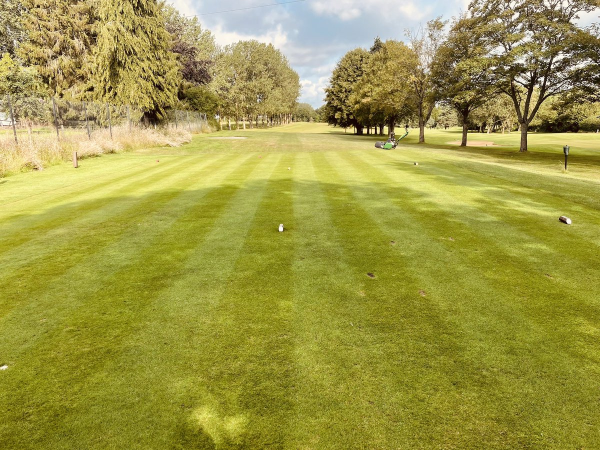 GolfLutterwort1's tweet photo. Got to love a deer.
Great hand mower nice sharpe stripes. @FarolTurf @JacobShellis https://t.co/WDbHguJ38Y