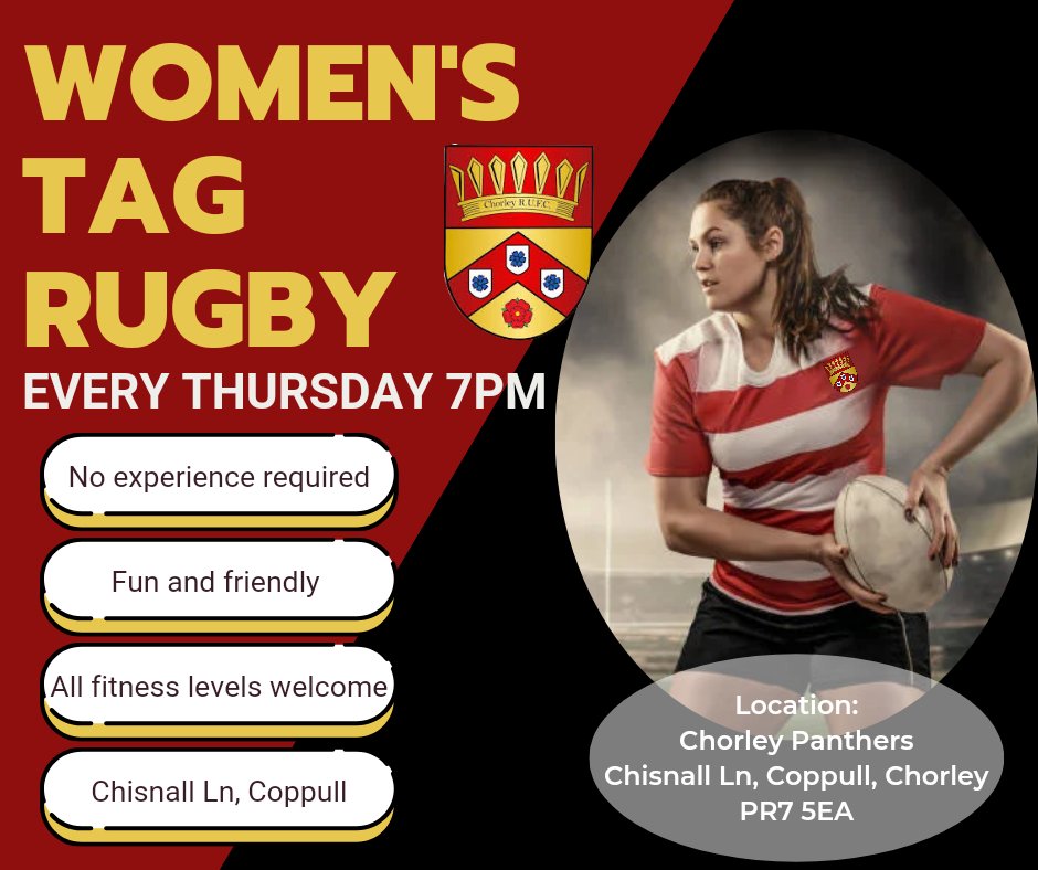 🏉 Pre season tonight will be at Chorley Panthers at 7pm.
📍Chisnall Ln, Coppull, Chorley PR7 5EA