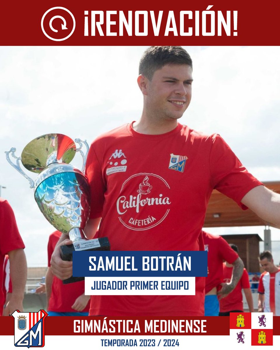 🔃 ¡Nuestro CAPITÁN SAMU RENUEVA con el PRIMER EQUIPO para la TEMPORADA 2023/2024!😍

↗️ ¡Tras 14 TEMPORADAS con nosotros, desde que tenía 12 años, el medinense defenderá el club de la villa que le vió nacer una temporada más, está vez en 1ª REGIONAL DE CASTILLA Y LEÓN! 🏰🦁