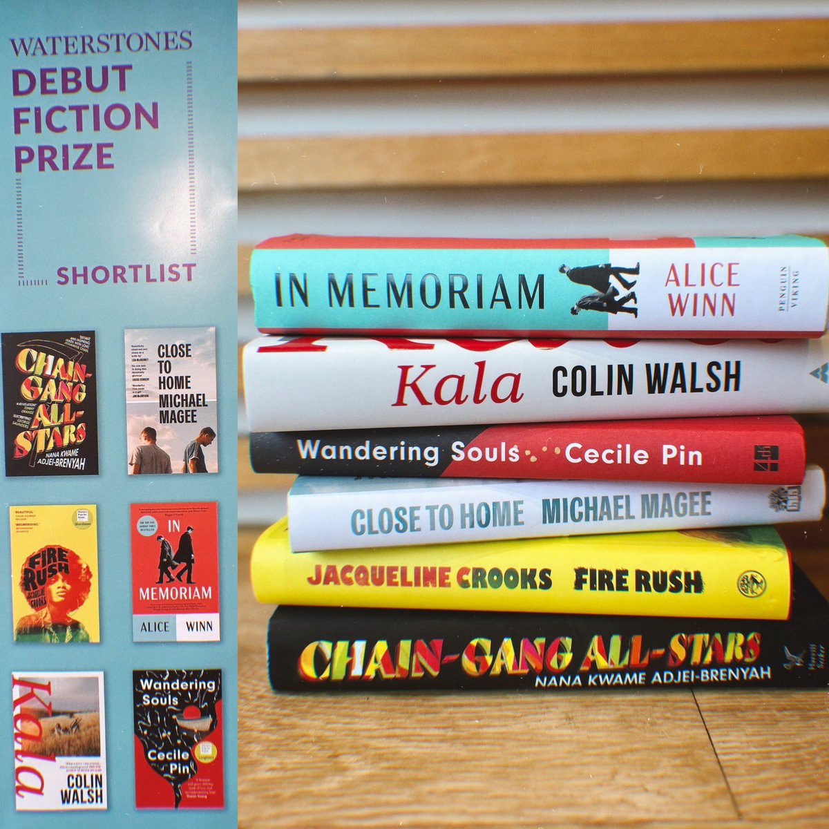 BhamWaterstones's tweet photo. We are excited to announce the shortlist for our Debut Fiction Prize! 

An amazing range of books with something for everyone. These books were voted for by booksellers across the company and showcase the amazing talent by debut authors. https://t.co/I5tebAUCSz
