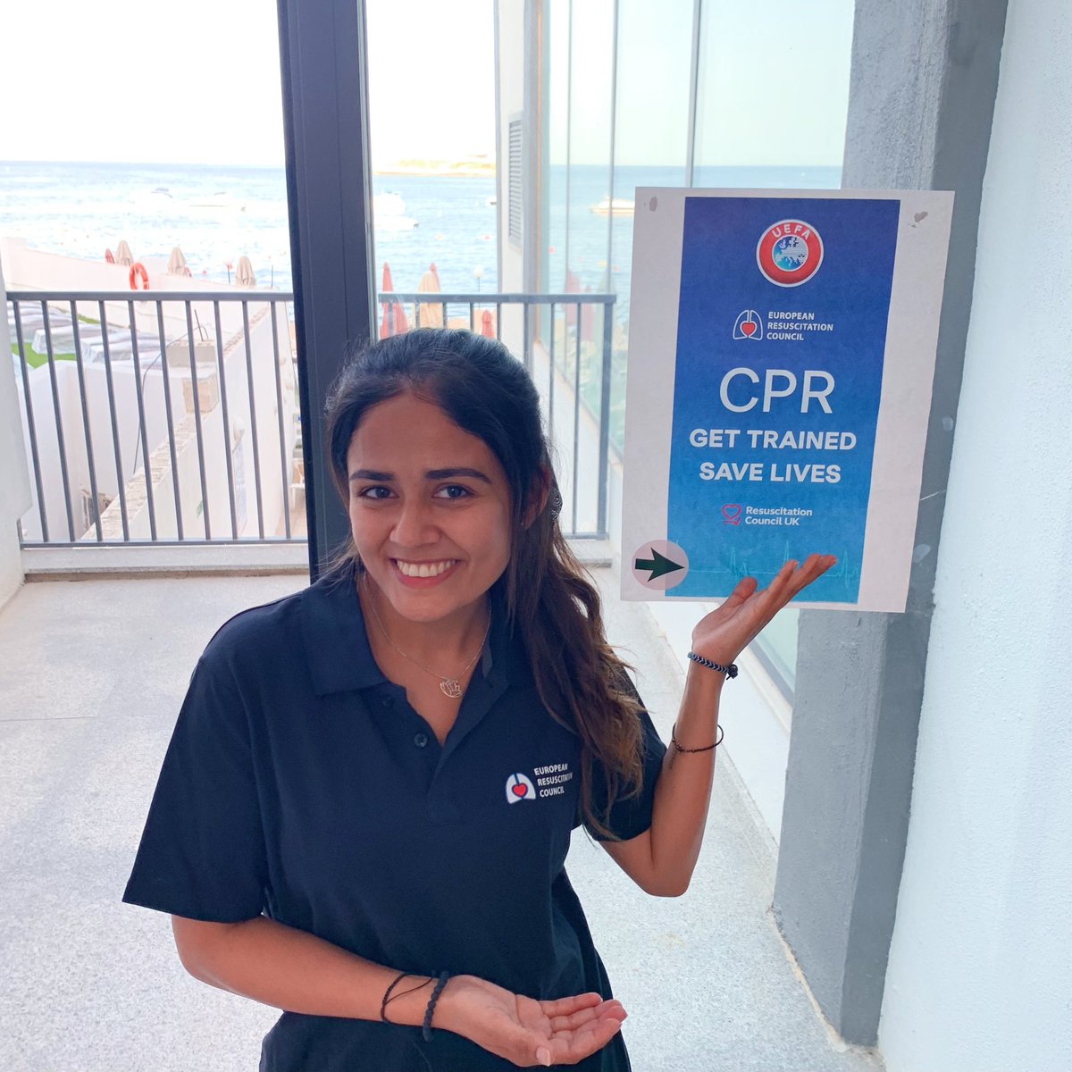 jacqueline_ek's tweet photo. This week was all about GO &amp; save A Life (GOAL) sessions at the UEFA U19 Finals in Malta, where players are taught CPR ⚽️

Humbled to be part of this training, a collaboration between UEFA &amp; ERC 🤝

@erc_young @ERC_resus 
#UEFA #ERC #cprtraining #resus23 #strongertogether https://t.co/Wfd9fJm5hG