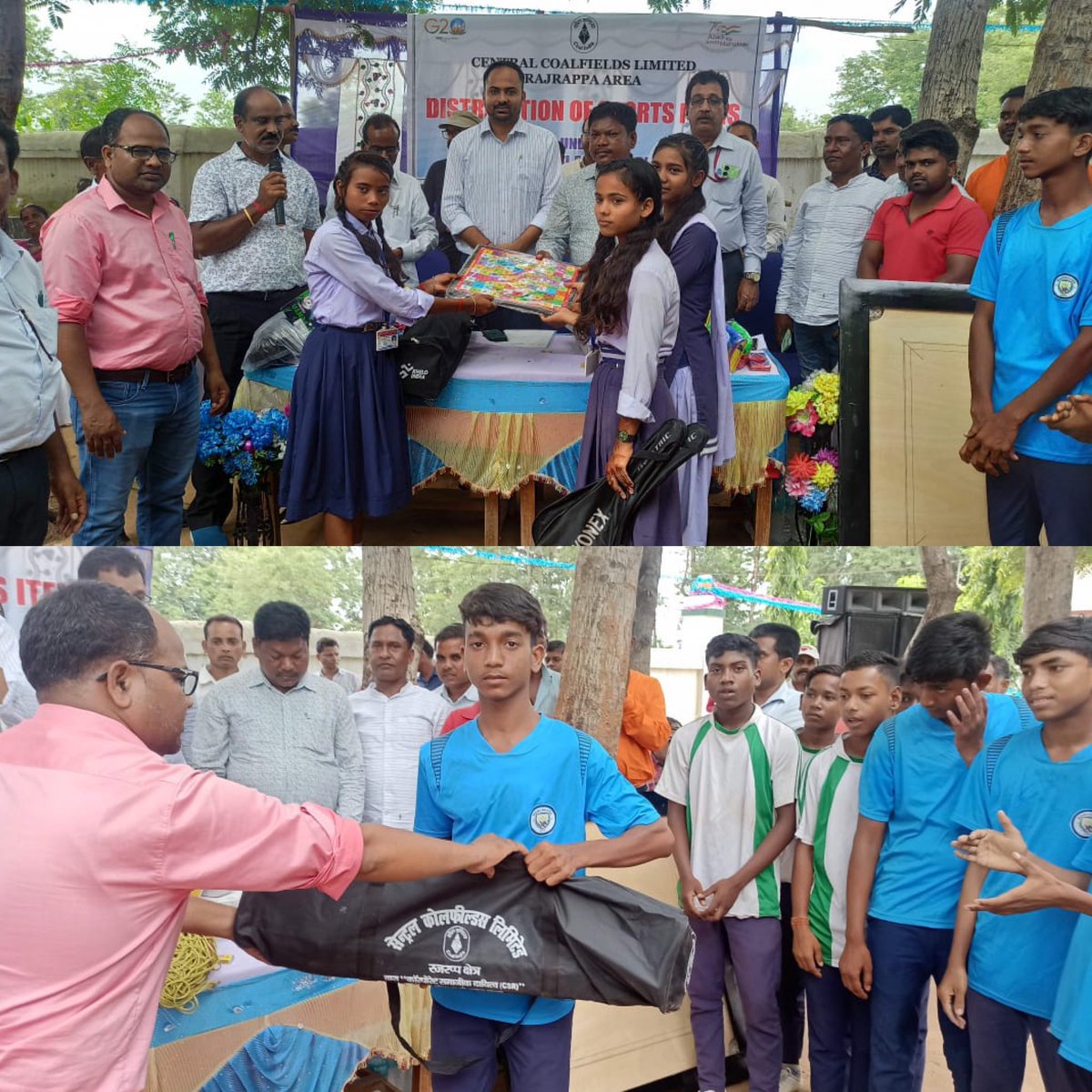 CCLRanchi's tweet image. सीसीएल द्वारा सीएसआर के तहत रजरप्पा क्षेत्र के  जनता उच्च विद्यालय, रामगढ़ में कैरमबोर्ड, लूडो, शतरंज,क्रिकेट, फुटबॉल, वॉलीबॉल और बैडमिंटन किट का वितरण किया गया। 
साथ ही साथ 22 लाभार्थियों को व्हीलचेयर और श्रवण मशीनें भी वितरित की गईं।#BeyondCoal
