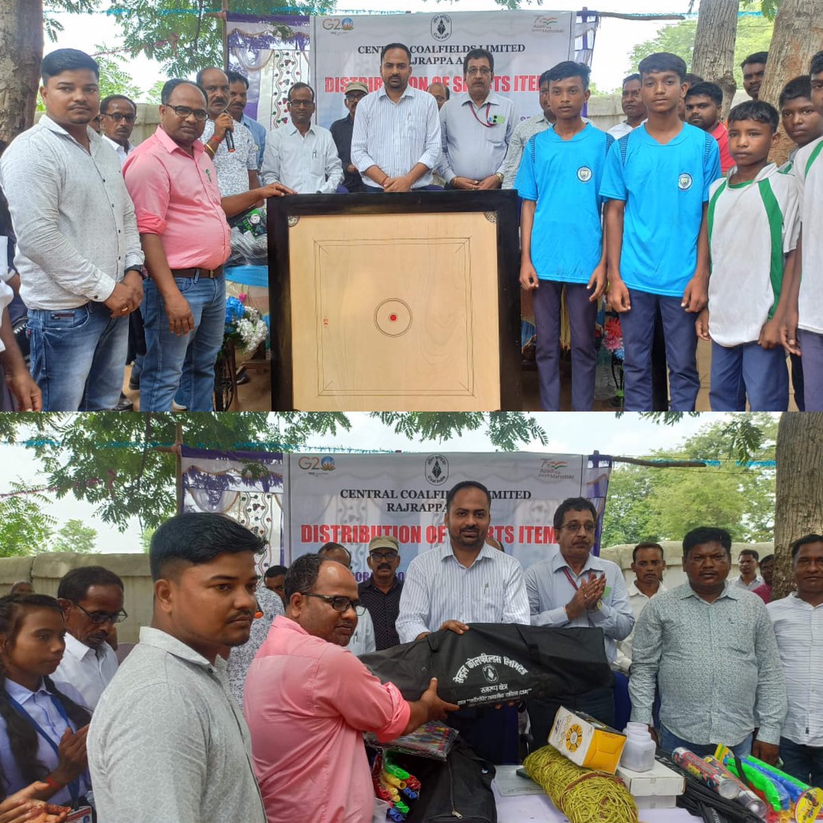 CCLRanchi's tweet image. सीसीएल द्वारा सीएसआर के तहत रजरप्पा क्षेत्र के  जनता उच्च विद्यालय, रामगढ़ में कैरमबोर्ड, लूडो, शतरंज,क्रिकेट, फुटबॉल, वॉलीबॉल और बैडमिंटन किट का वितरण किया गया। 
साथ ही साथ 22 लाभार्थियों को व्हीलचेयर और श्रवण मशीनें भी वितरित की गईं।#BeyondCoal