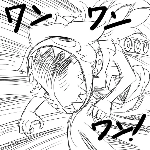 #見た人は無言で躍動感を魅せる ワンワン姫。