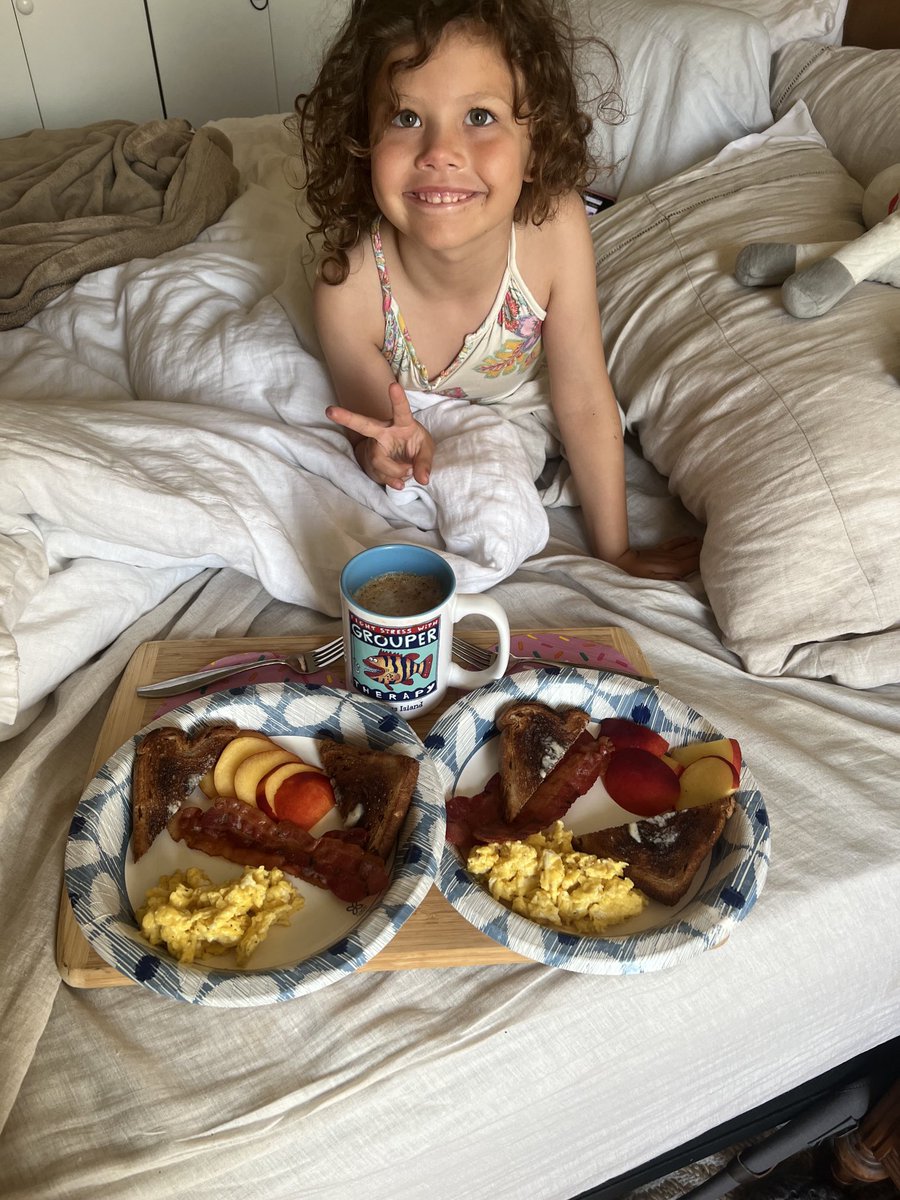 Breakfast in bed for the princess. Of course!