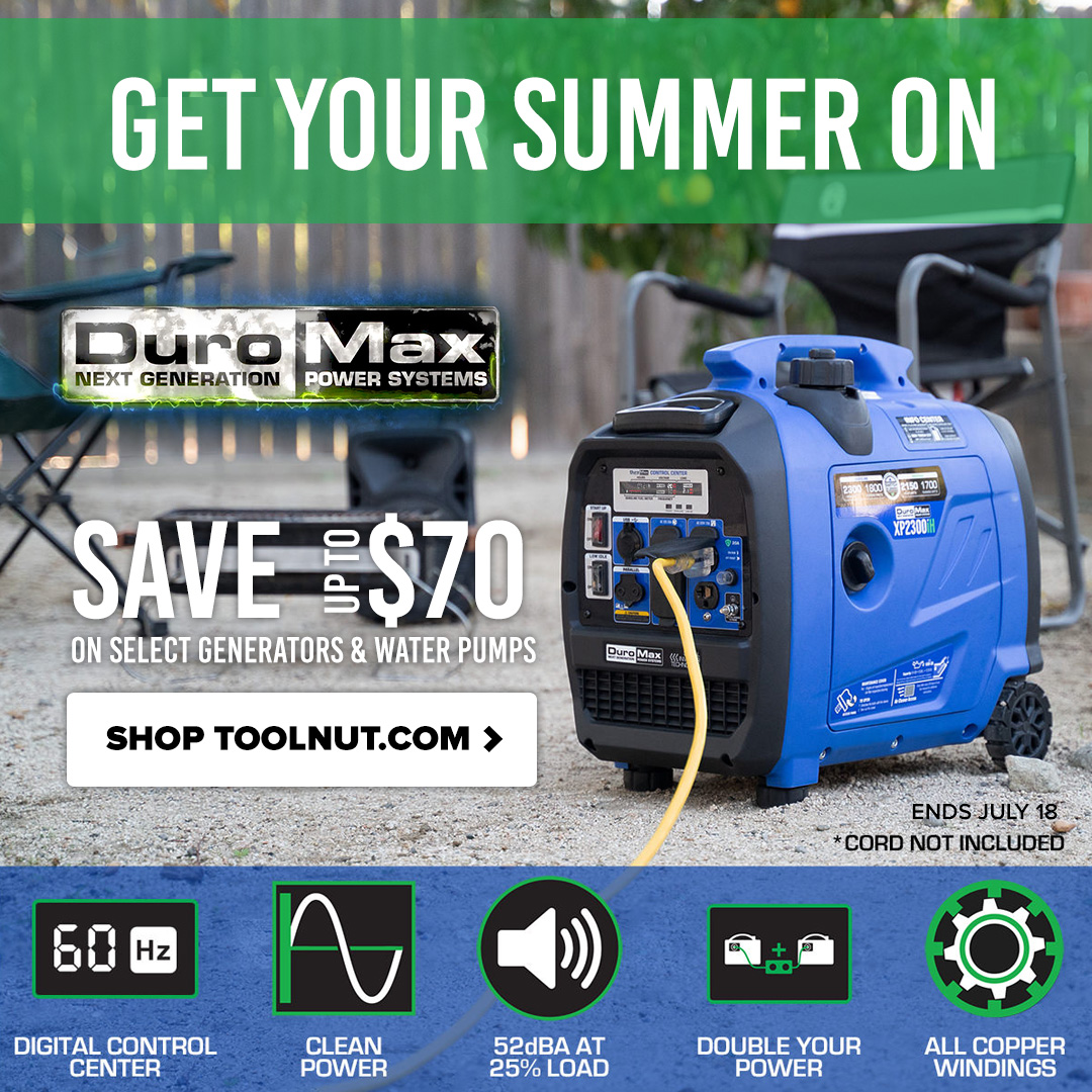 thetoolnut's tweet image. Save Up To $70 On Select DuroMax Generators &amp;amp; Water Pumps EXCLUSIVELY ▶️TOOLNUT.COM◀️ ENDS 7/18/23
.
#toolnut #certifiedtoolnut #duromax #duromaxgenerator #duromaxpower #portablegenerator #poweredbyduromax #storm #poweroutage @DuroMaxPower