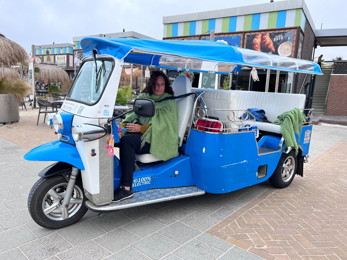 ReelMetrics's tweet photo. A bit of team fun going down recently. Ramon's 8th work anniversary, and a day of electric rickshaws, surf, and Dutch Farmer Golf (soccer ball + a wooden shoe on a stick). https://t.co/grpGdrESrU