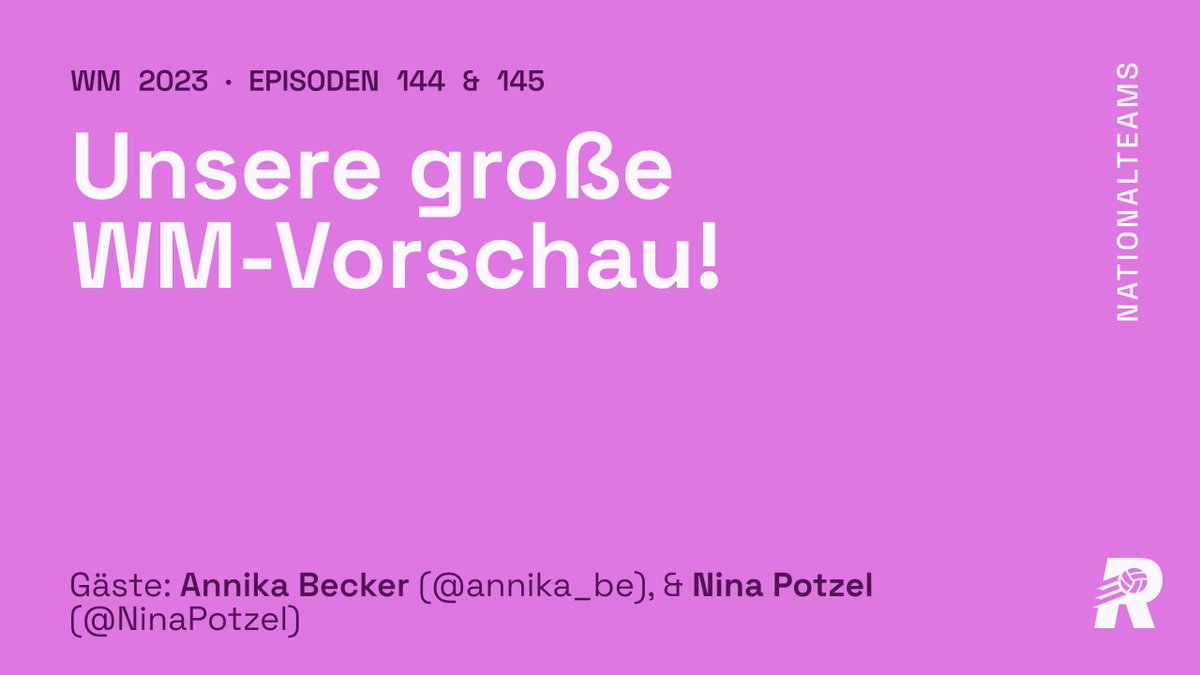 DA IST SIE!!! Unsere große WM-Vorschau!  Vielen, vielen Dank an @annika_be  &amp; @NinaPotzel!  

Teil 1 mit Favoritinnen inkl. Deutschland: rasenfunk.de/nationalteams/…

Teil 2 mit den dt. Gegnerinnen &amp; allen weiteren Teams: rasenfunk.de/nationalteams/…

Gerne boosten, steckt viel Arbeit drin