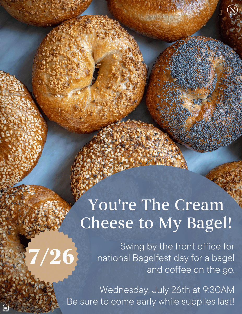 VillasAtSD's tweet photo. Celebrate National Bagelfest Day with us!

Wednesday, July 26th at 9:30 AM

#WeLoveOurResidents #LoveWhereYouLive #NationalBagelfestDay #Villasatsandorado #OroValley #LuxuryRentals #Community #ResidentEvents https://t.co/CLVWmjuW3D