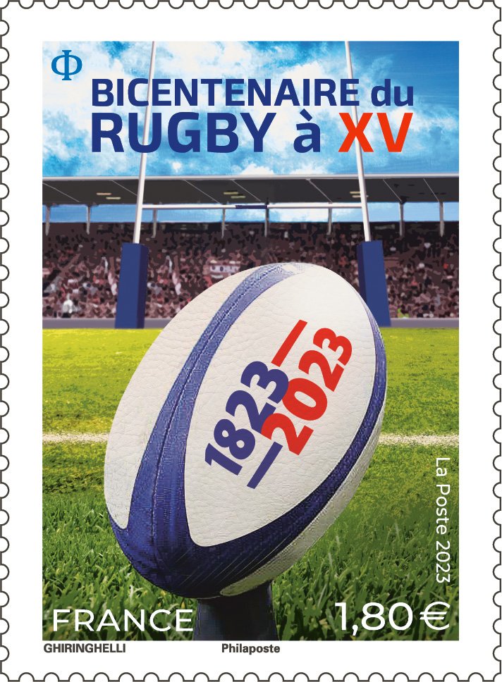 🆕️ Le 11 septembre 2023, #LaPoste émet un #timbre à l’occasion du bicentenaire du #rugby à XV. L’engagement collectif, la #solidarité et le #respect caractérisent ce #sport noble, l’un des plus populaires et médiatiques en France et dans le monde.
<a href="/lequipe/">L'Équipe</a>