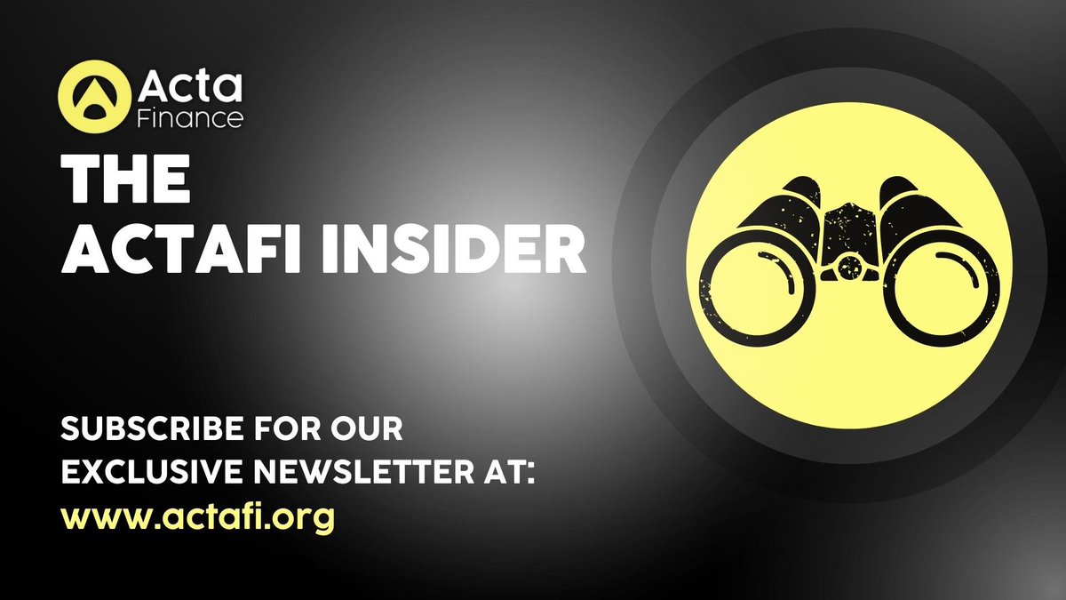 ActaFi's tweet photo. ActaFi Insider with news about the ActaFi ecosystem!

⛳️ Short Term Milestones
🗳️ Two ActaFi DAO votes coming up
❌ Idle Presale Investors
🚀 ActaFi Launchpad

https://t.co/oNu89THYyU

#ActaFi #ActaFinance $ACTA #Avalanche #ActaNonVerba #DeFi #DAO #Launchpad