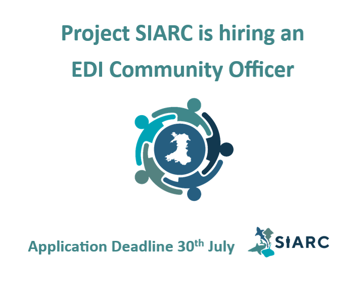 📢 We are looking for an EDI Community Officer to lead Project SIARC's community engagement work in North Wales. ➡️Applications by 30th July – Find out more here bit.ly/44lzZQx Please Share! #careers #jobs #wales #walesjobslive #jobsinwales #jobsinnorthwales
