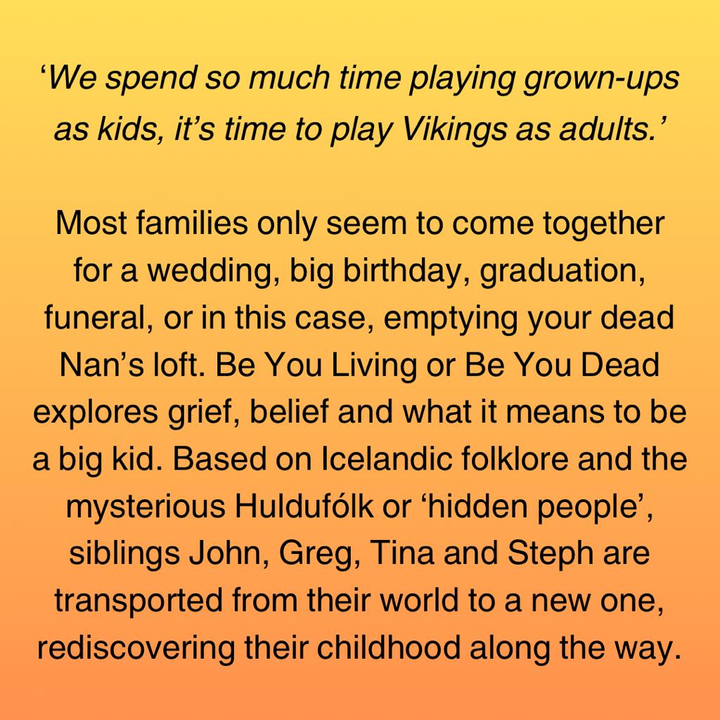 Next up at the #yepdirectorsfestival2023 is Be You Living or Be You Dead written, directed and devised by Sophie Compton. Friday is already SOLD OUT and Saturday isn't far behind! 📅14th-15th July 🎭 EV1, Everyman Theatre 🎟 Tickets available from rb.gy/vdvd0